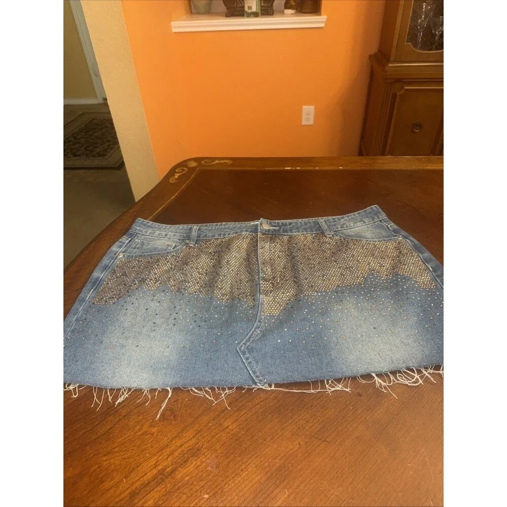Fashionova Mini Jeans Skirt Size 2X